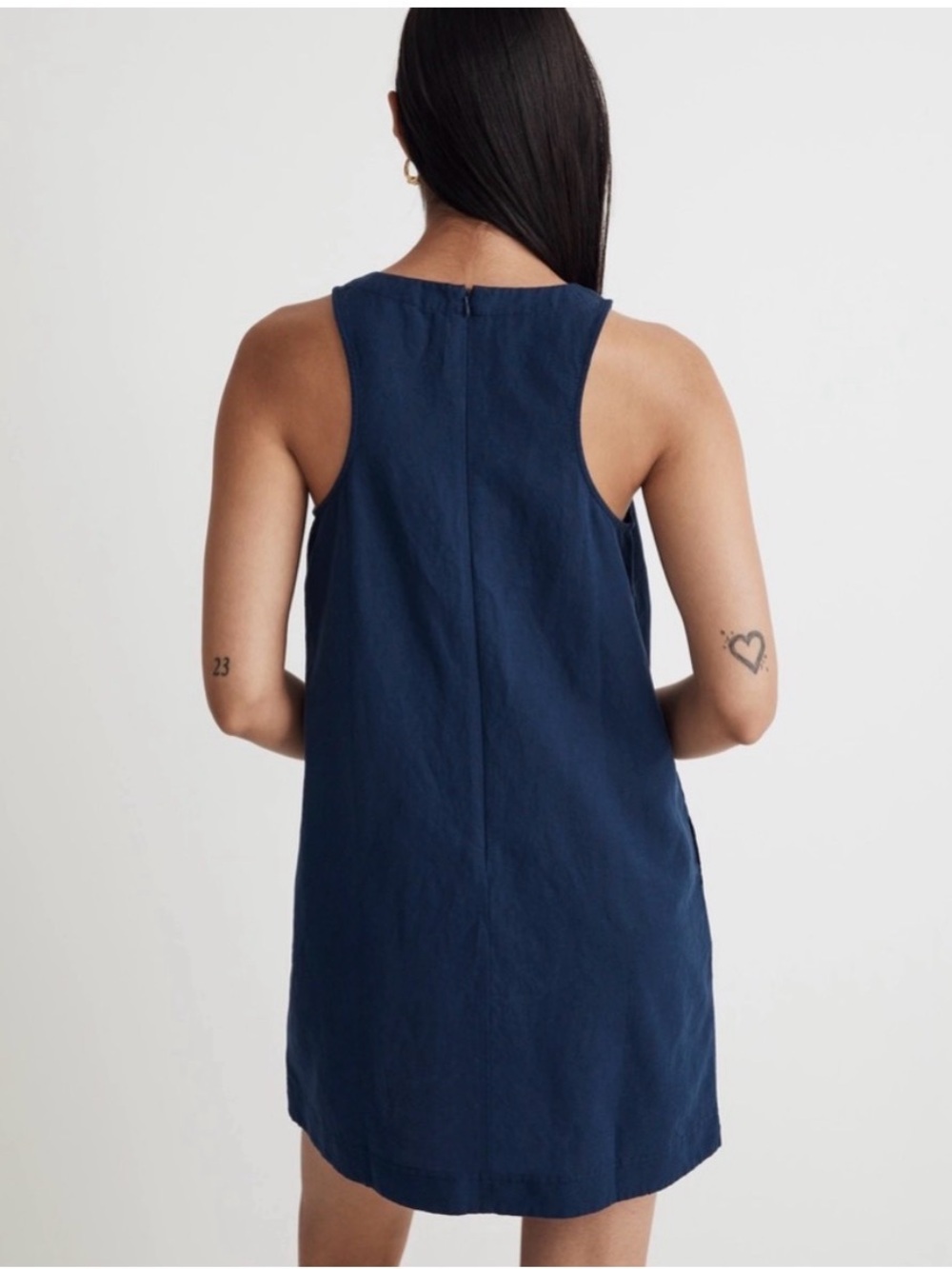 Madewell Linen Blend Cutaway Tank Mini Dress - Picture 2 of 8